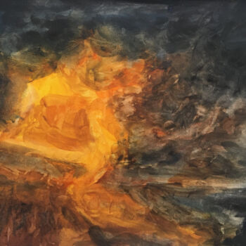 Peinture intitulée "Light burst" par Angelica Fom, Œuvre d'art originale, Gouache