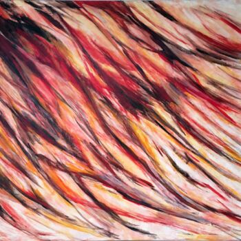 Malerei mit dem Titel "Crimson Serenade" von Angelica Fom, Original-Kunstwerk, Acryl