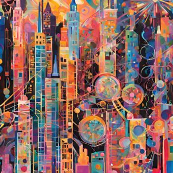 Цифровое искусство под названием "Midnight Spectrum S…" - Angelica Hurtiger, Подлинное произведение искусства, Изображение,…