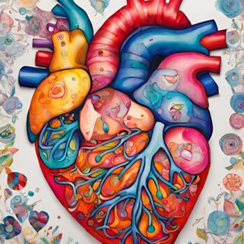 Цифровое искусство под названием "Heartstrings" - Angelica Hurtiger, Подлинное произведение искусства, Изображение, сгенерир…