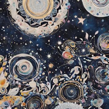 Arte digital titulada "Star Lace" por Angelica Hurtiger, Obra de arte original, Imagen generada por IA
