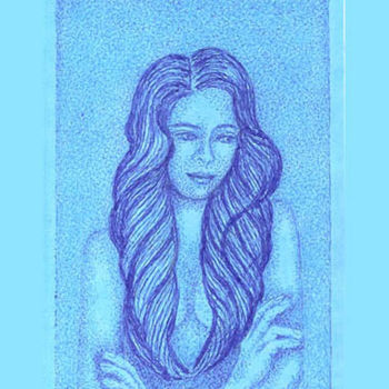 제목이 "Aflita"인 그림 Angelica Trompieri로, 원작, 잉크