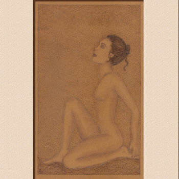 Рисунок под названием "A ginasta" - Angelica Trompieri, Подлинное произведение искусства, Чернила
