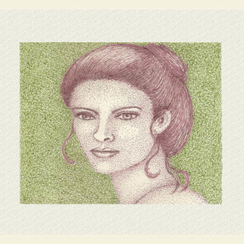 Dibujo titulada "Diana" por Angelica Trompieri, Obra de arte original, Tinta