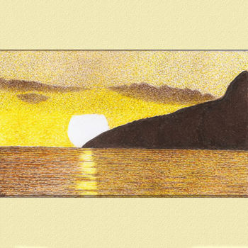 Disegno intitolato "Sol nascente" da Angelica Trompieri, Opera d'arte originale, Inchiostro