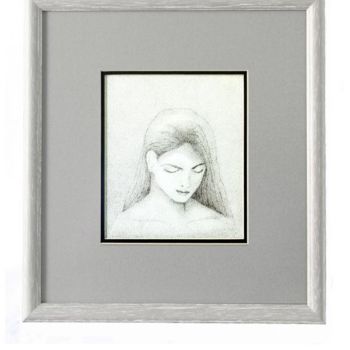 Desenho intitulada "Triste" por Angelica Trompieri, Obras de arte originais, Tinta