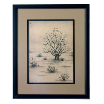 Drawing titled "À espera da chuva" by Angelica Trompieri, Original Artwork, Ink