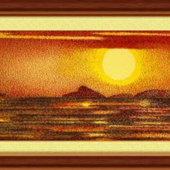 Рисунок под названием "por do sol no Rio (…" - Angelica Trompieri, Подлинное произведение искусства, Серебряный карандаш