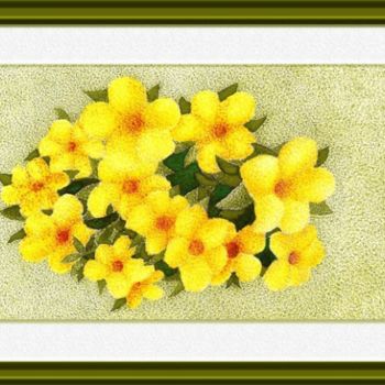 Drawing titled "Flores amarelas" by Angelica Trompieri, Original Artwork, Other