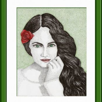Zeichnungen mit dem Titel "Jade" von Angelica Trompieri, Original-Kunstwerk