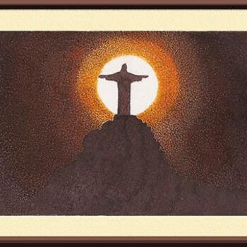 Desenho intitulada "Cristo Redentor" por Angelica Trompieri, Obras de arte originais, Outro