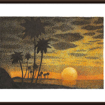 Desenho intitulada "sol-nascente.jpg" por Angelica Trompieri, Obras de arte originais, Tinta