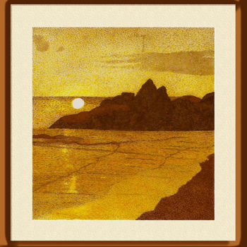 Drawing titled "paisagem-dourada.jpg" by Angelica Trompieri, Original Artwork