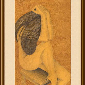 Desenho intitulada "desespero.jpg" por Angelica Trompieri, Obras de arte originais, Tinta