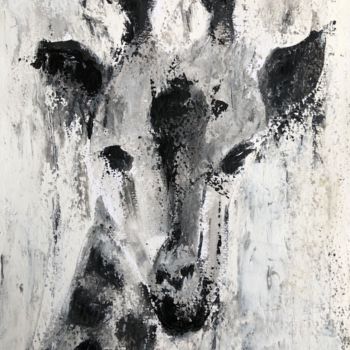 Painting titled "Giraffe" by Angélica Hernández, Original Artwork, Acrylic