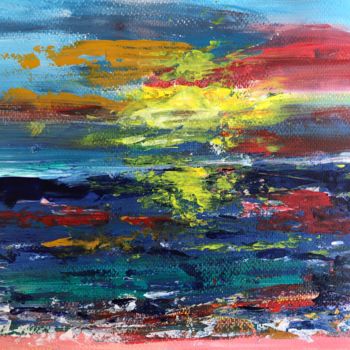 Painting titled "Sunset Mini" by Angélica Hernández, Original Artwork, Acrylic