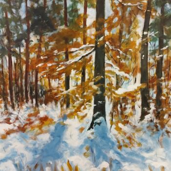 Pittura intitolato "Colors of winter" da Angelika Scheibler, Opera d'arte originale, Acrilico