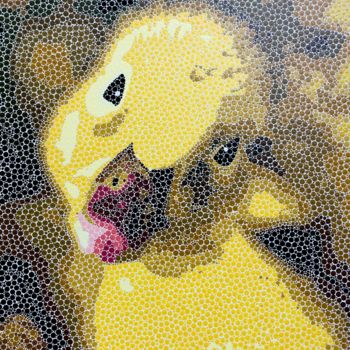 Malerei mit dem Titel "Ente" von Angelina Brodt, Original-Kunstwerk, Acryl