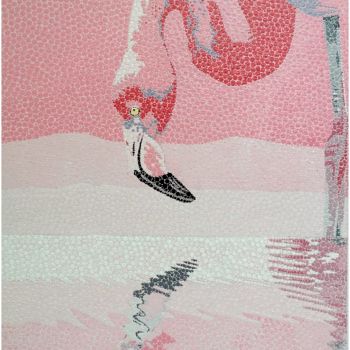 "Flamingo" başlıklı Tablo Angelina Brodt tarafından, Orijinal sanat, Akrilik