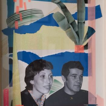 Collages intitolato "Sylvie & Yves" da Angelina Martin, Opera d'arte originale, Collages