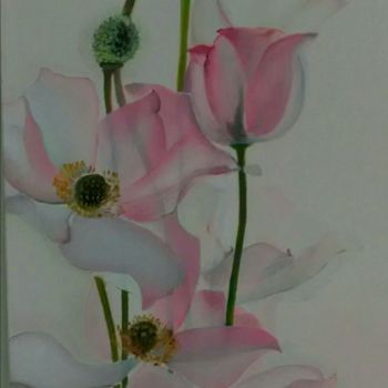 Картина под названием "Tulipani" - Angelina Medvedeva, Подлинное произведение искусства, Масло