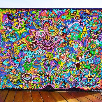 Peinture intitulée "DAME NATURE!!!" par Angélique Andujar, Œuvre d'art originale, Acrylique Monté sur Châssis en bois