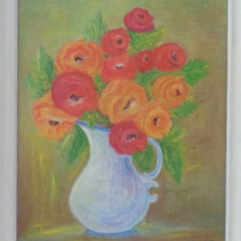 Painting titled "Le bouquet de gardé…" by Angeline Seren Lienasson, Original Artwork, Oil