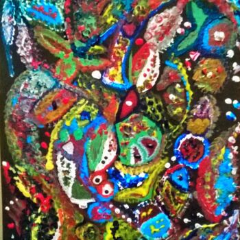 Painting titled "monde sous marin!" by Angélique Andujar, Original Artwork, Acrylic