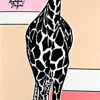 Malerei mit dem Titel "Baby Girafe" von Angélique Dufossé, Original-Kunstwerk, Acryl