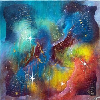 Peinture intitulée "Nebula" par Angélique Louail, Œuvre d'art originale, Acrylique Monté sur Châssis en bois