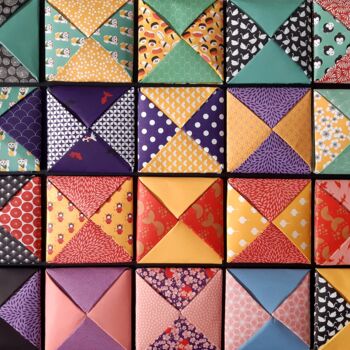 "Damier origami" başlıklı Kolaj Angelique Mouton tarafından, Orijinal sanat, Kolaj