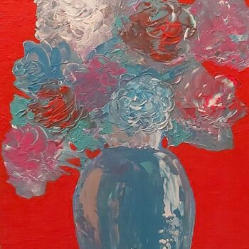 Painting titled "Bouquet" by Angélique Pécriaux, Original Artwork, Acrylic Mounted on Other rigid panel