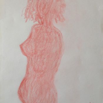 Drawing titled "Auto-portrait _ pas…" by Angélique Rouxel, Original Artwork, Pastel