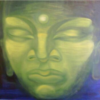 Картина под названием "Buddha" - Angella Shmidthen, Подлинное произведение искусства, Масло