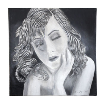 Pintura intitulada "sweet rest : woman…" por Angelo Arcamone, Obras de arte originais, Óleo