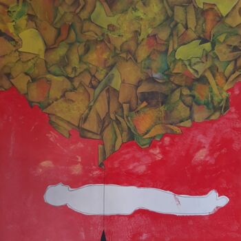 Pittura intitolato "Finchè il rosso non…" da Angelo D'Amato, Opera d'arte originale, Acrilico