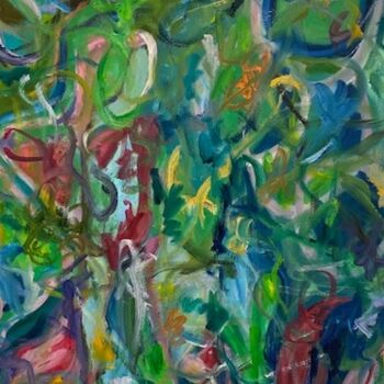 Картина под названием "In The Garden" - Angelo Dipietrantonio, Подлинное произведение искусства, Масло