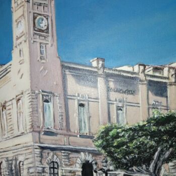 Pittura intitolato "Palazzo di città a…" da Angelo Faraci, Opera d'arte originale, Acrilico