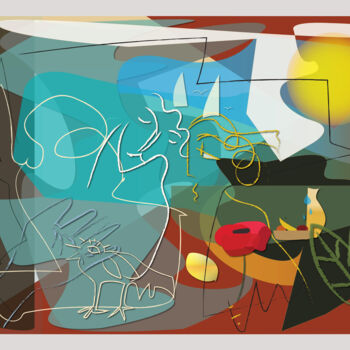 Malerei mit dem Titel "Daydream 3" von Angelo Makula, Original-Kunstwerk, Acryl
