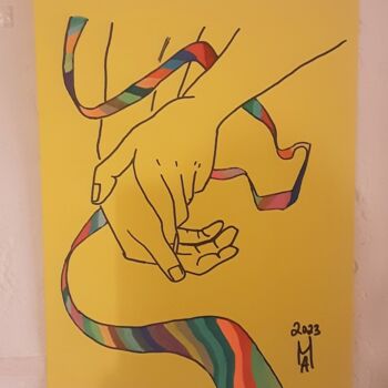 Pittura intitolato "Gay pride." da Angelo Marzullo, Opera d'arte originale, Acrilico