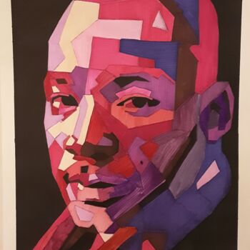 Pittura intitolato "Martin Luther King" da Angelo Marzullo, Opera d'arte originale, Acrilico
