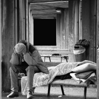 Fotografia intitolato "Povera Italia" da Angelo Mazzoleni, Opera d'arte originale