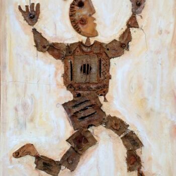 Pittura intitolato "condizione umana" da Angelo Mazzoleni, Opera d'arte originale, Olio