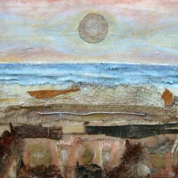 Pittura intitolato "Marina d'inverno" da Angelo Mazzoleni, Opera d'arte originale, Olio