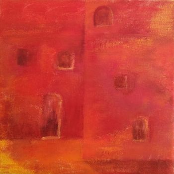 Pittura intitolato "Red Medina" da Angelo Rizzi, Opera d'arte originale, Acrilico
