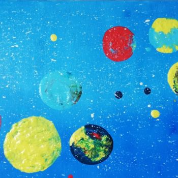 Malerei mit dem Titel "Multiuniverse 1" von Angelo Rizzi, Original-Kunstwerk, Acryl