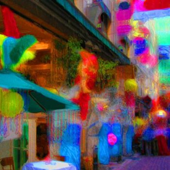 Цифровое искусство под названием "Street Scene Hong K…" - Angelo Di Pietrantonio, Подлинное произведение искусства