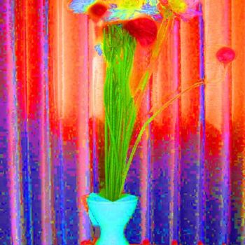 Цифровое искусство под названием "Blue Vase" - Angelo Di Pietrantonio, Подлинное произведение искусства