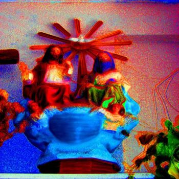 Digitale Kunst mit dem Titel "Jesus and Friends" von Angelo Di Pietrantonio, Original-Kunstwerk
