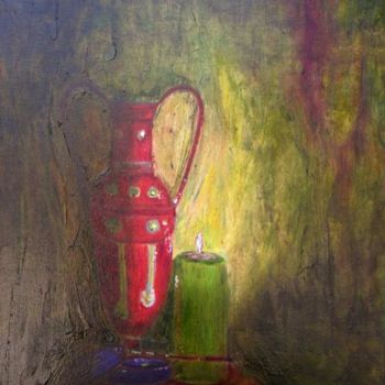 Painting titled "Candle Light" by Angelo Di Pietrantonio, Original Artwork